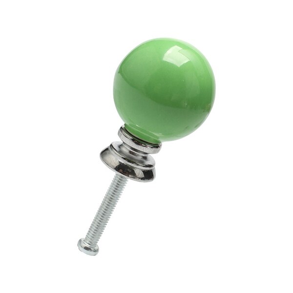 Ceramic Knobs Knob Drawer Round Shaped Pull Handle Furniture Door Cabinet Cupboard Wardrobe Dresser Decoration Green 1pcs