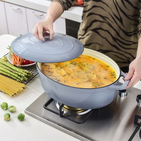 vancasso Non Stick Cast Iron Oval Dutch Oven On Sale Bed Bath Beyond 35149622