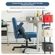 preview thumbnail 5 of 7, Ergonomic Linen Office Chair with Armrests, Adjustable Height, Tilt & 360° Swivel, Lumbar Pillow, Wheels