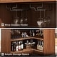 preview thumbnail 26 of 26, Black 4-Tier Bar Cabinet, L-Shaped Wood Home Bar Table