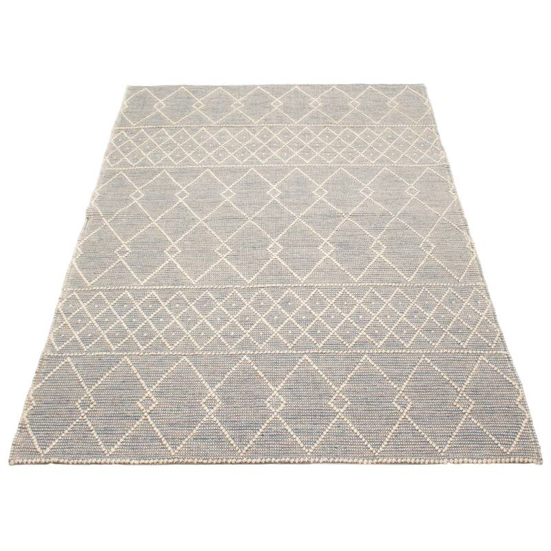 ECARPETGALLERY Braid weave Sienna Grey Wool Rug - 5'11 x 8'11