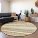 preview thumbnail 105 of 132, Premium Washable Super Soft Modern Ombre Stripe Mayfield Rug Gold - 8' x 8'