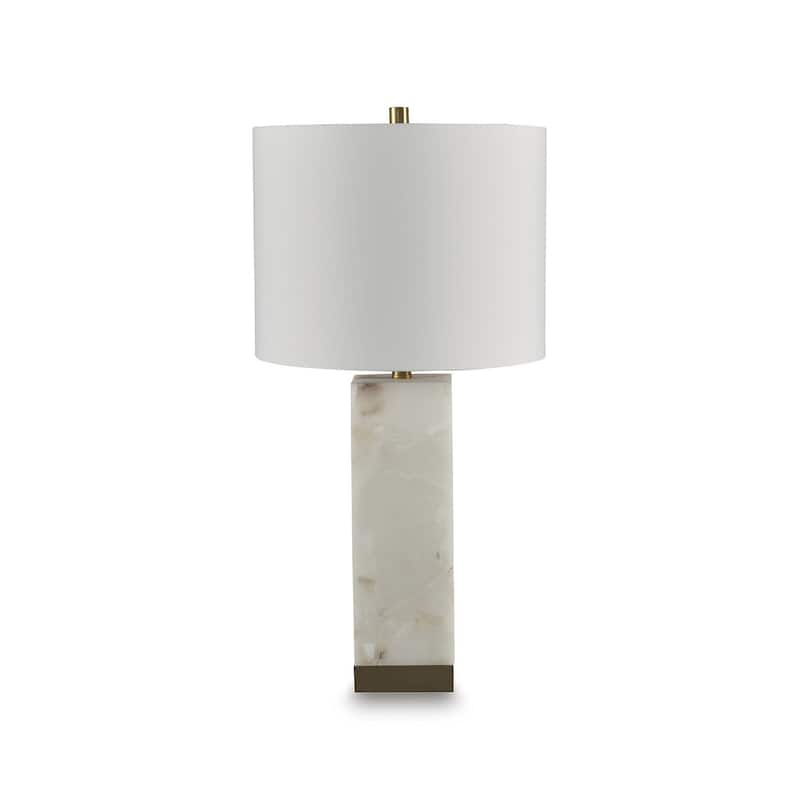 Signature Design by Ashley Linderfield White/Gold Finish Table Lamp - 14"W x 14"D x 30"H