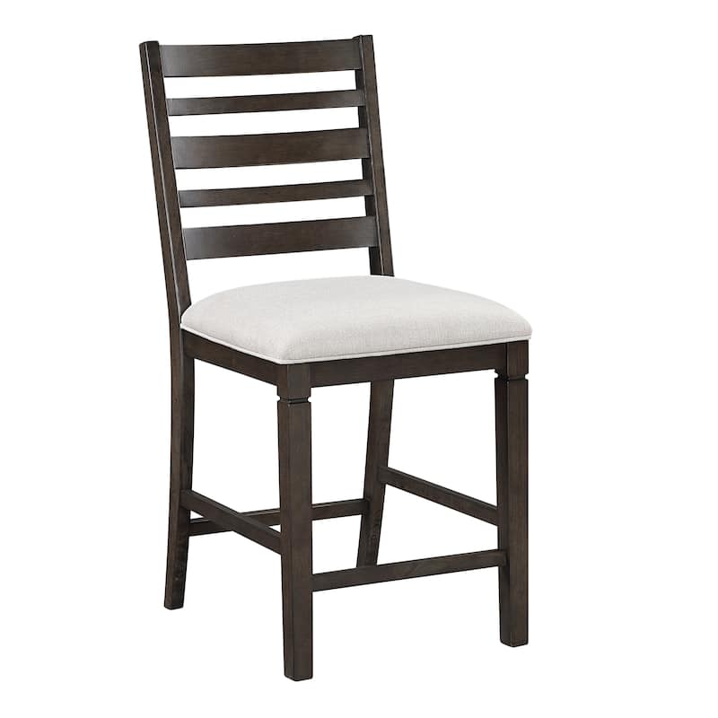 Dark Espresso Finish Counter Height Dining Furniture Set Extendable Table Upholstered Bench Chairs
