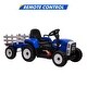 preview thumbnail 23 of 32, 12V Ride on Tractor with Trailer & Remote Control Speed Up to 5mph