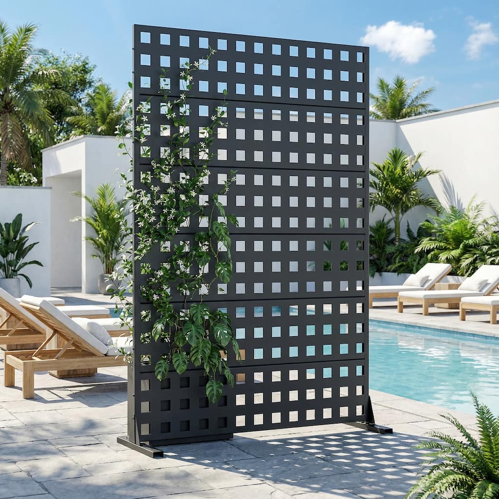 Outdoor Rectangle Privacy Screens Metal Screen Fence Panel