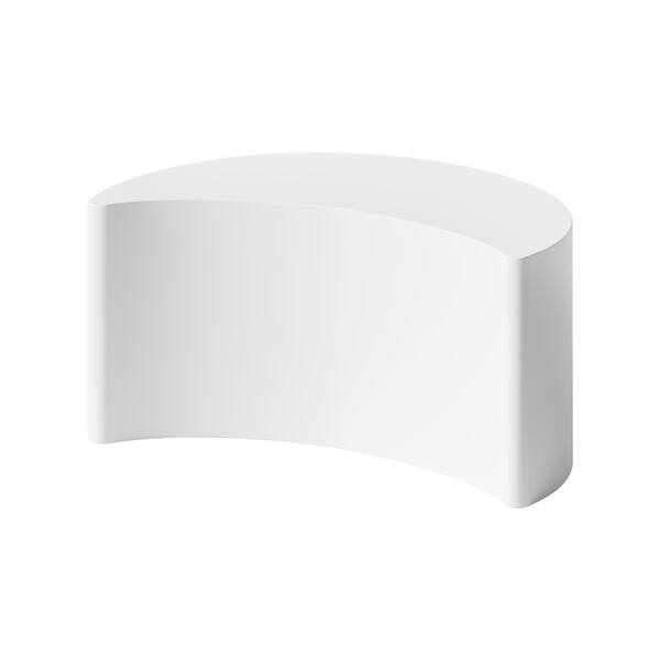 slide 2 of 5, Milk Street Crescent Moon Table/Ottoman - White