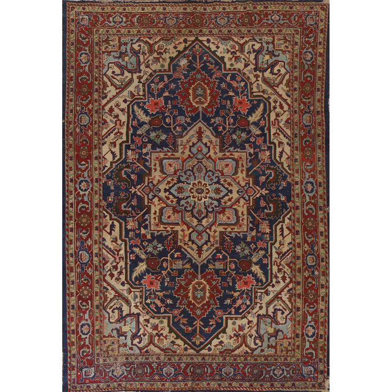 Tabriz Persian Antique Area Rug Hand-Knotted Wool Carpet - 8'1"x 10'10"