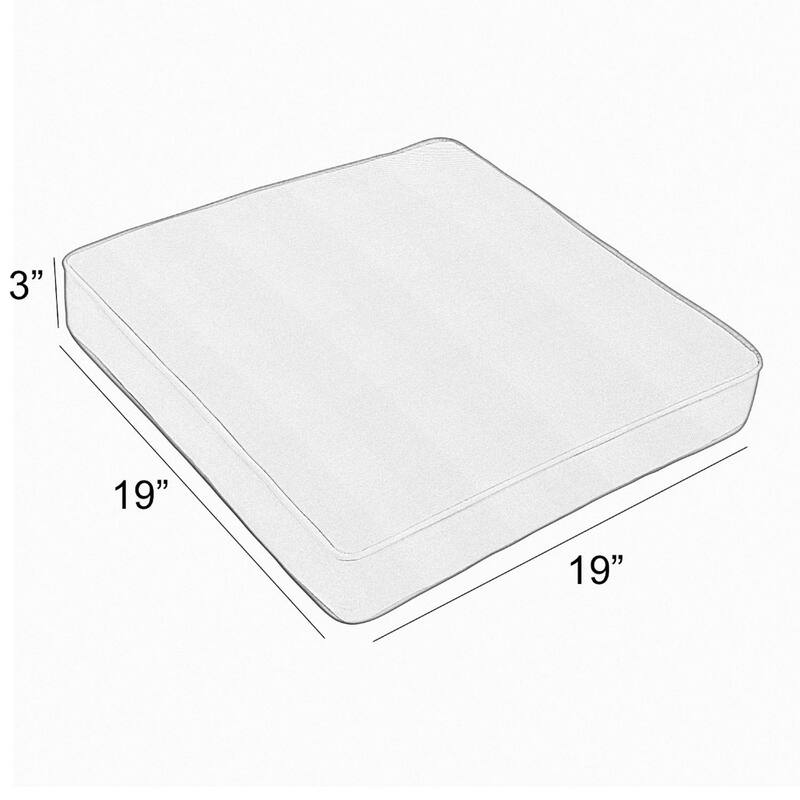 Sorra Home Grey Dots 19-inch Indoor/ Outdoor Corded Chair Cushion