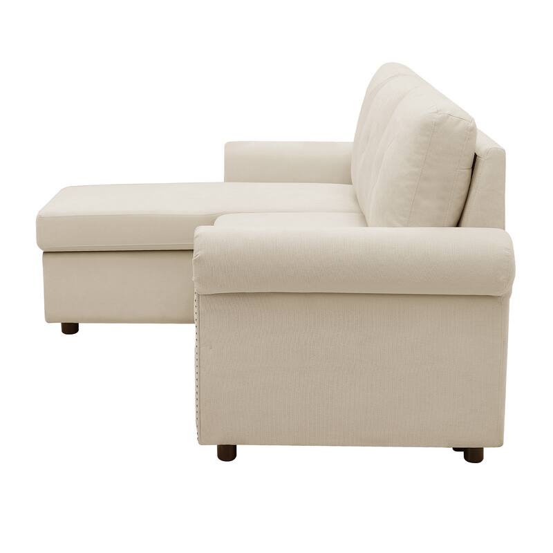 83" L-Shape Sectional Sofa with Storage Chaise