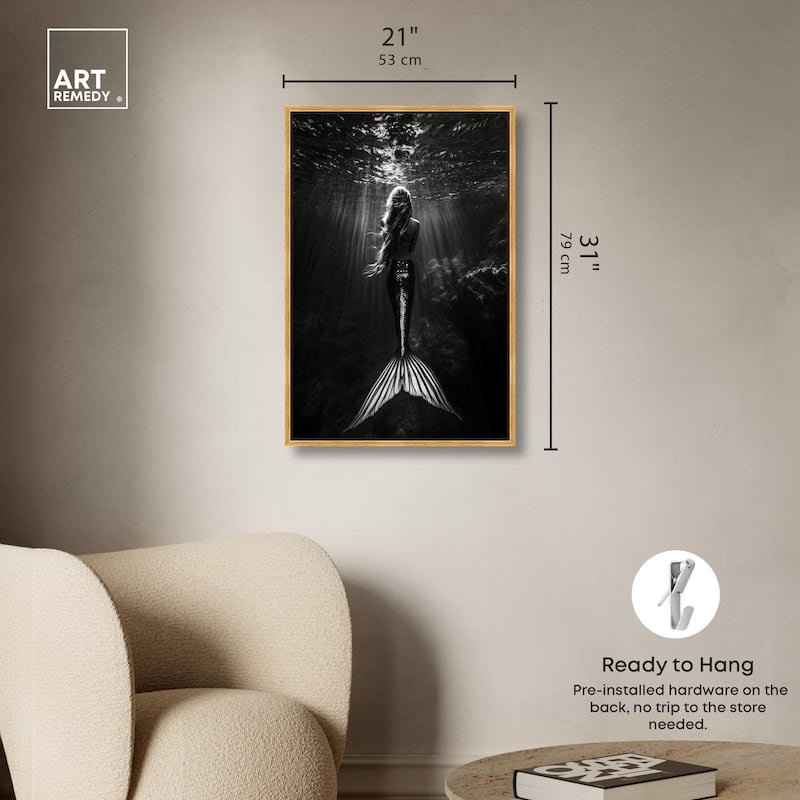 Mermaid Night Canvas by Art Remedy