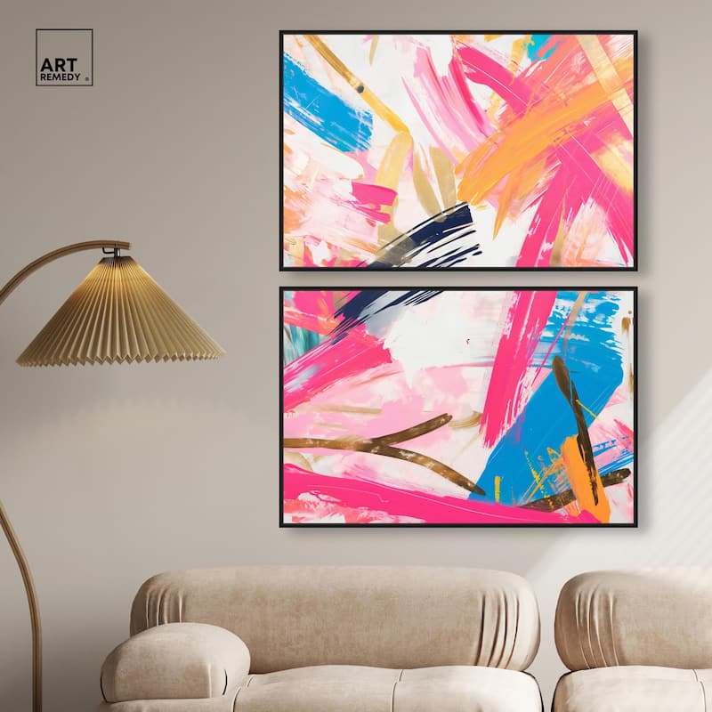 Language Spontaneity II Canvas Set of 2 by Art Remedy