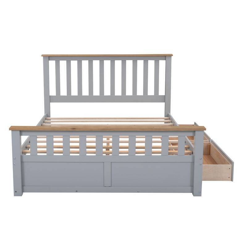 3-Pieces/1-Piece Bedroom Sets Full/Queen Size Platform Bed with Nightstand(USB Charging Ports) and 6-Drawer Storage Chest