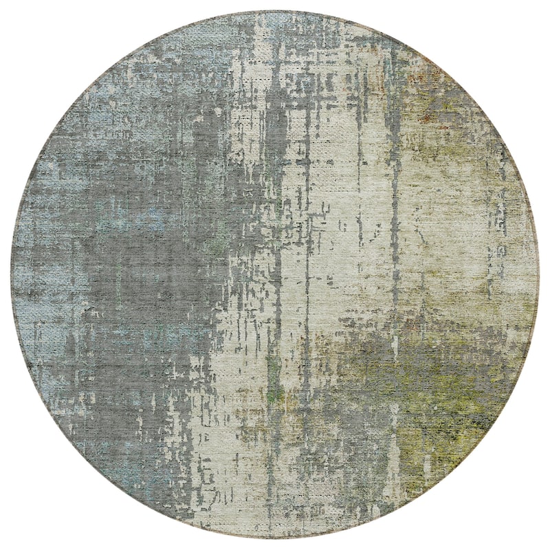 Machine Washable Indoor/ Outdoor Chantille Abstract Ombre Rug