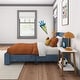 preview thumbnail 21 of 20, Max and Lily Twin-Size Upholstered Bed with Rectangular Headboard