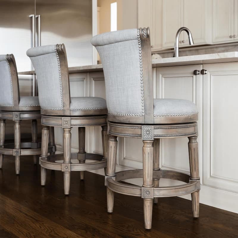 Maven Lane 26" Pullman Swivel Counter Height Kitchen Stool - Reclaimed Oak