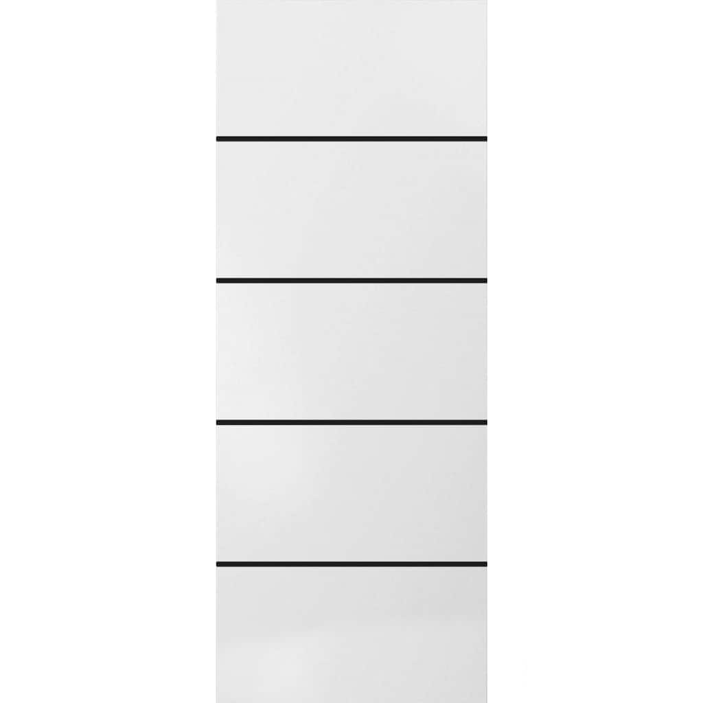 Slab Barn Door Panel 18 x 80 Planum 0015 White Silk with Sturdy Finished