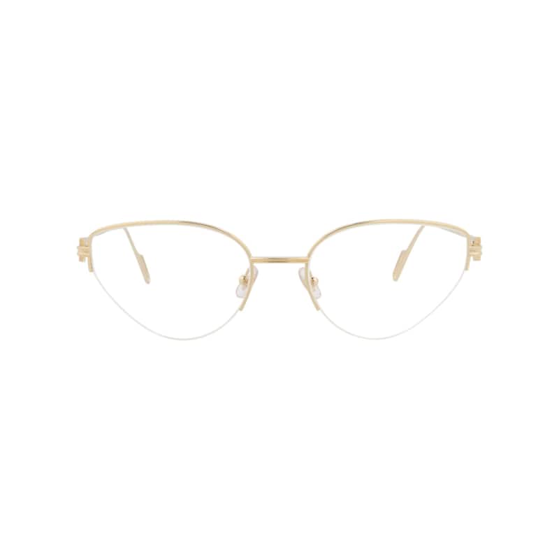 Cartier Cat Eye-Frame Metal Optical Frames - Gold Gold Transparent - Gold