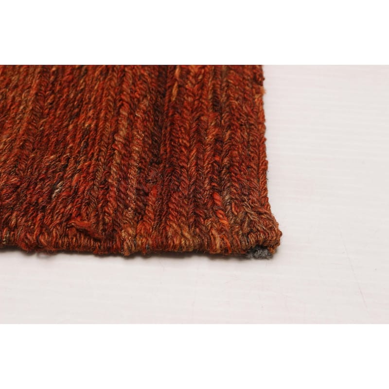 ECARPETGALLERY Flat-Weave Lahor Finest Red Wool Tapestry Kilim - 13'2 x 13'2