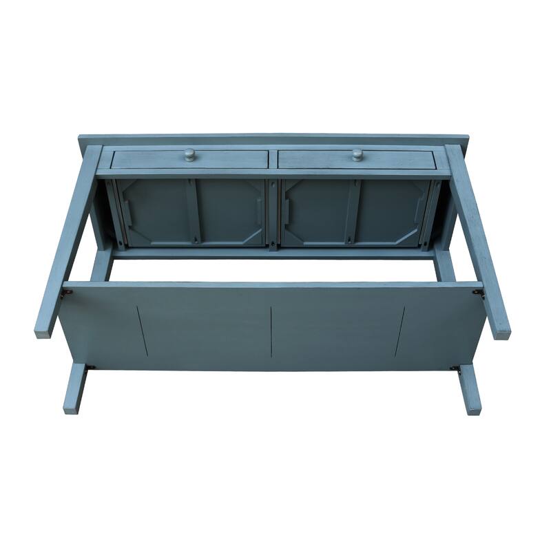 Spencer Solid Parawood Sofa Server Table - 48 in. W x 17 in. D x 30 in. H