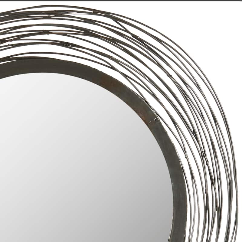 SAFAVIEH Kikue Industrial 21-inch Round Decorative Mirror - 21" x 0.8" x 21" - 21Wx1Dx21H