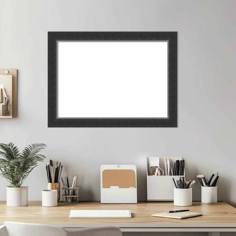 Amanti Art Corvino Black Narrow Framed Dry Erase Magnetic Board