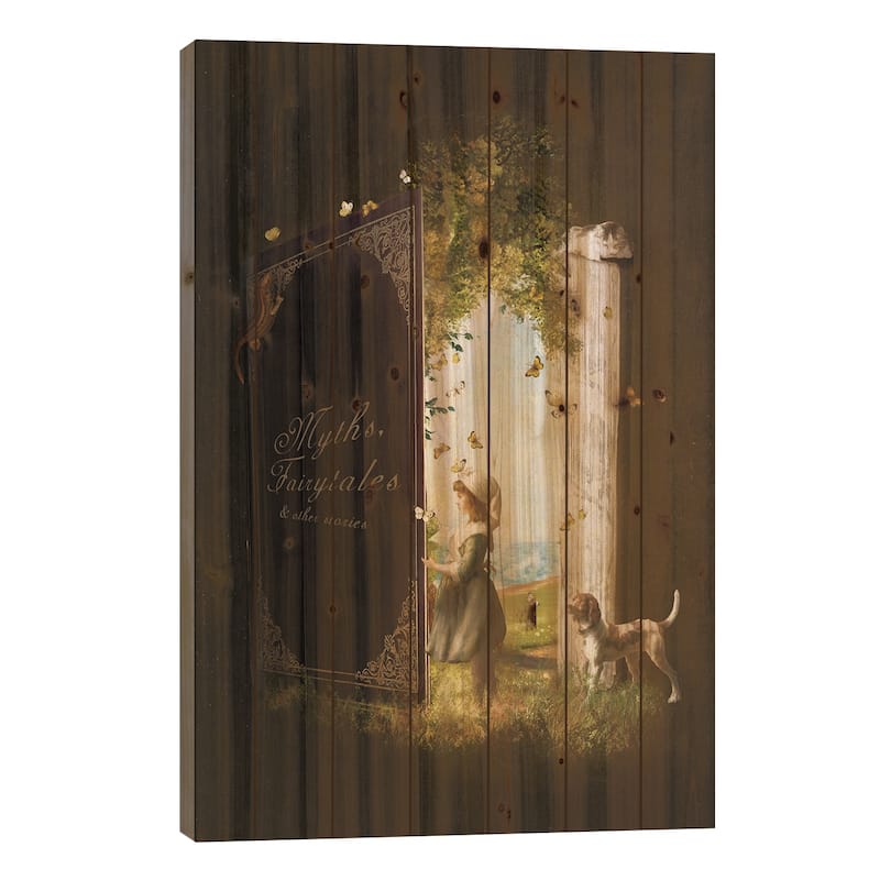 A Fairytale Adventure Print On Wood by Diogo Verissimo - Multi-Color - 26x18x1.5