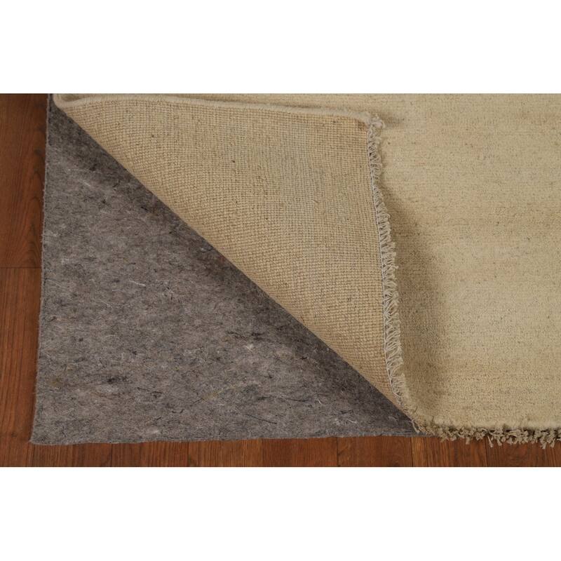 Modern Gabbeh Oriental Runner Rug Handmade Wool Carpet - 3'2"x 11'10"