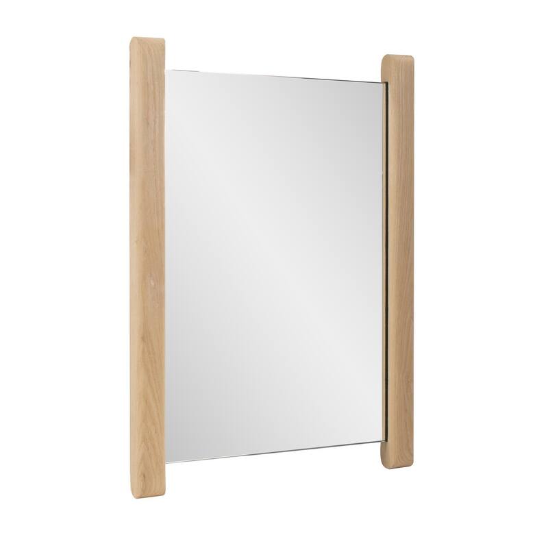 Allan Andrews Natural Wood Side Framed Rectangular Vanity Mirror - 22"H x 16"W