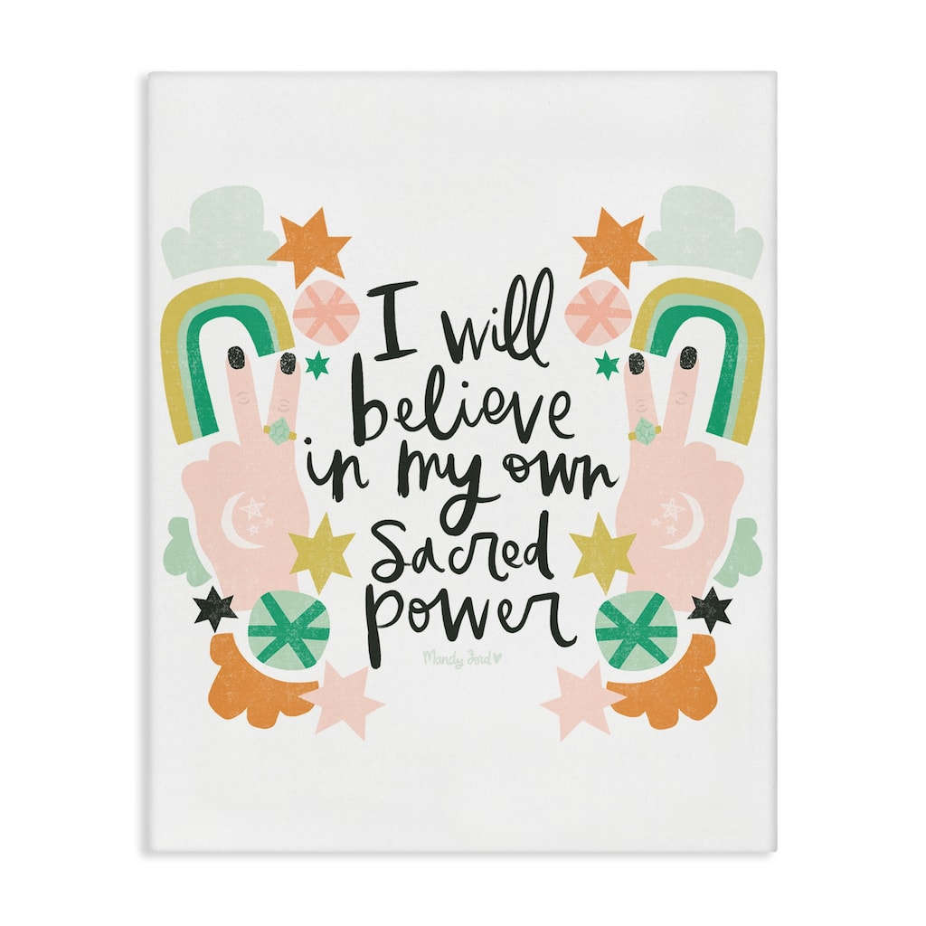 Stupell Empowering Sacred Power Sentiment Canvas Wall Art Design By Mandy Ford Art + Illustration