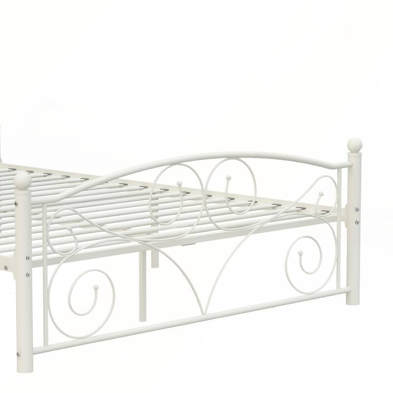 Unique Flower Sturdy System Metal Bed Frame