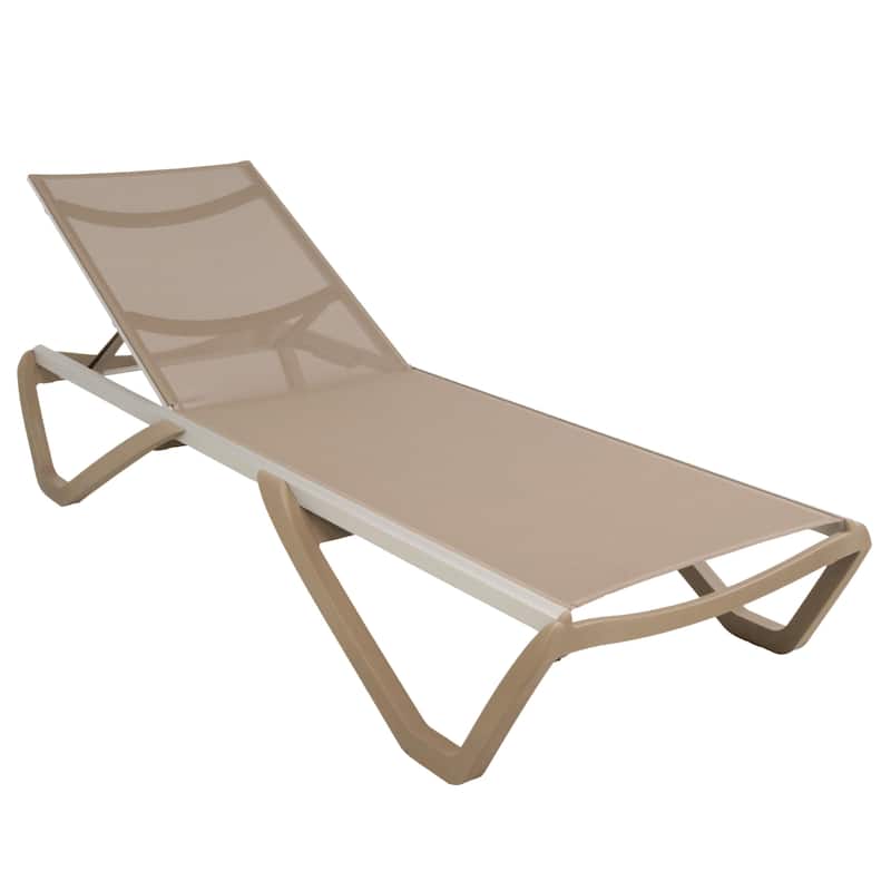 Furnish Theory Seabreeze Deck Patio Sunlounger Sun Lounger Lounge Chair Sling Chaise Lounger (Various Frame & Mesh Colors)