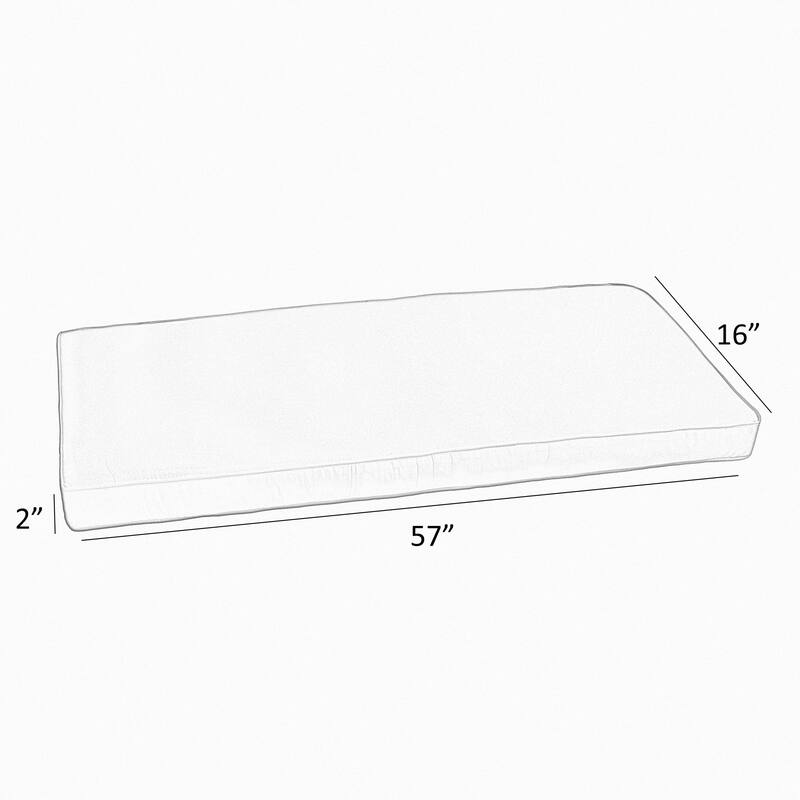 Sorra Home Sunbrella Canvas Indoor/Outdoor Corded Bench Cushion