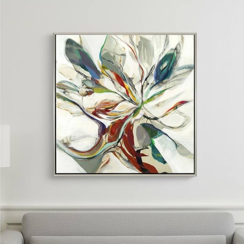 HomeRoots Halcyon Silver Floater Frame Wall Art - 50.00 in. x 50.00 in.  x 3.00 in.
