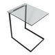 preview thumbnail 10 of 13, Porch & Den Birchshire Stainless Steel/ Glass End Table
