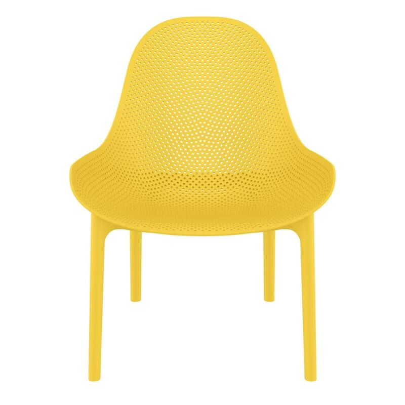 32.75" Yellow Solid Patio Lounge Chair