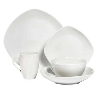 Quinto 10pc Dinnerware Set White Service for 2