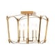 preview thumbnail 5 of 26, French Farmhouse Candle Curved Cage Ceiling Light 14.6in