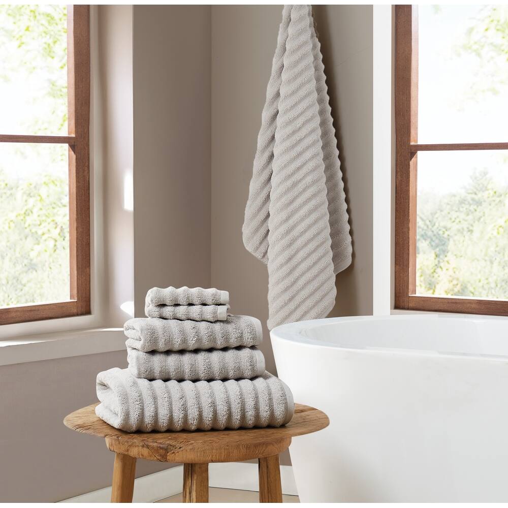 Brooklyn Loom Textured Zero Twist 6 Piece Towel Set