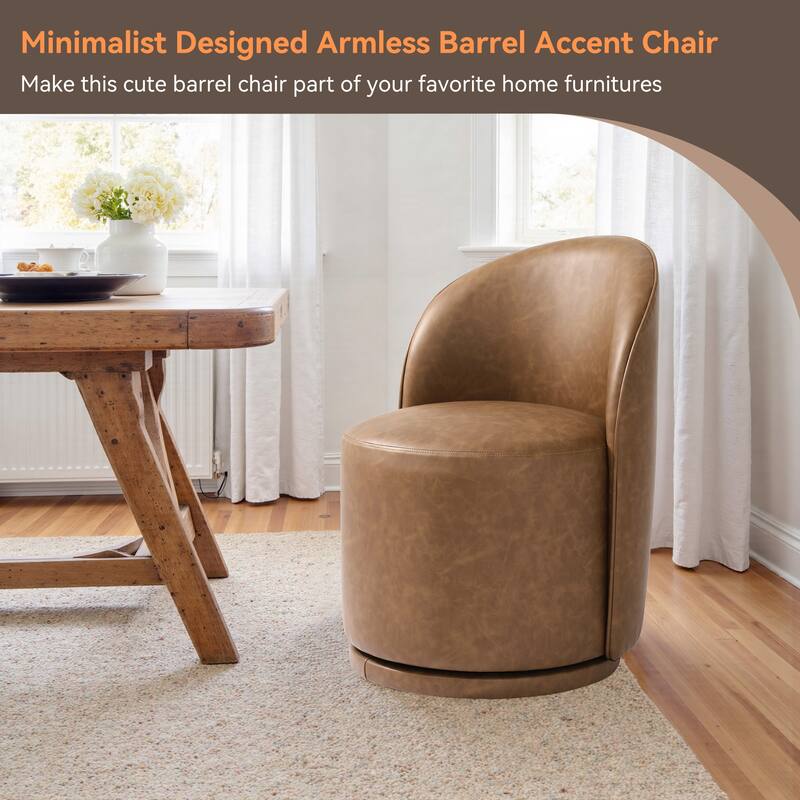 23" W Upholstered Swivel Side Chair for Dining Room Set of 2
