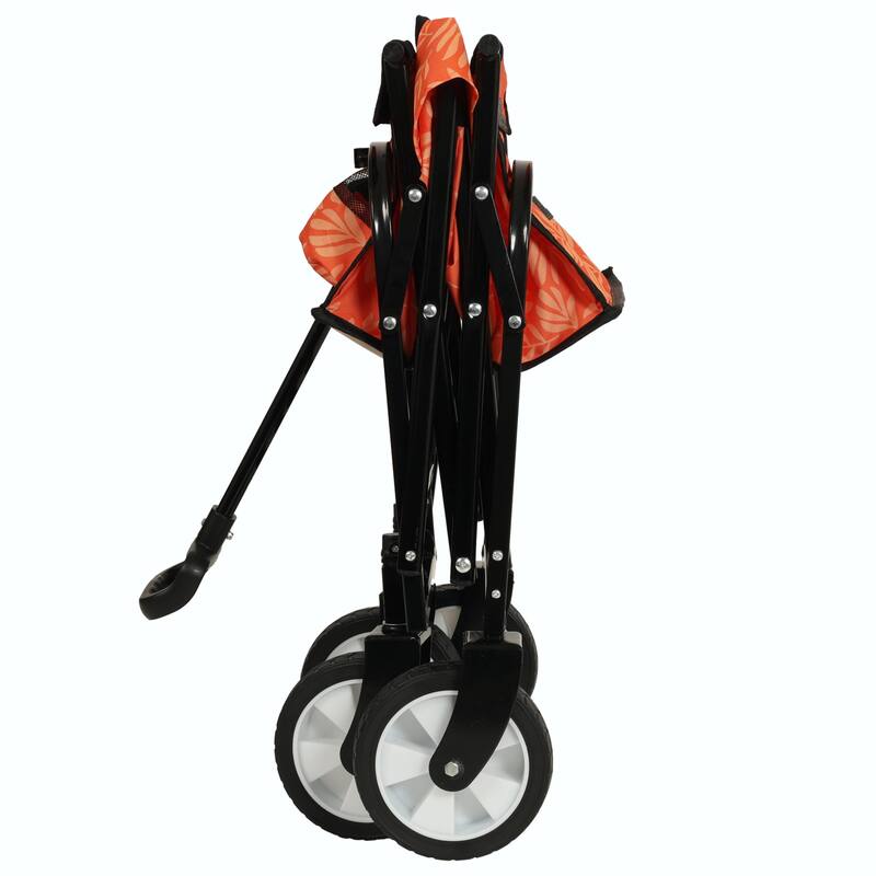 Minimeetall Colorful Collapsible Wagon Cart with Strapping System - Beach Wagon, Utility Cart