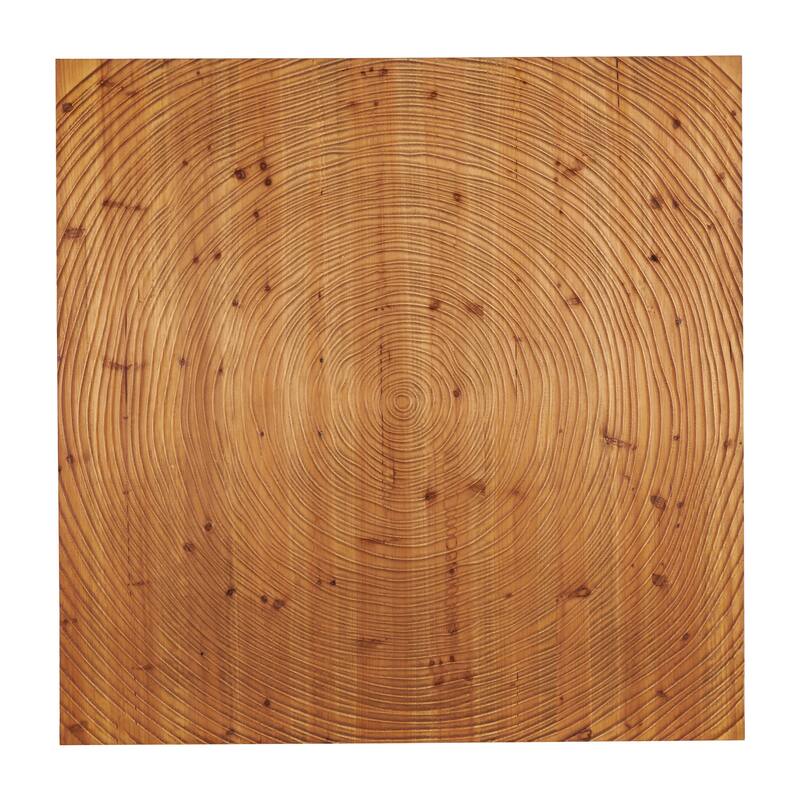 Brown Wood Handmade Spiral Geometric Wall Decor