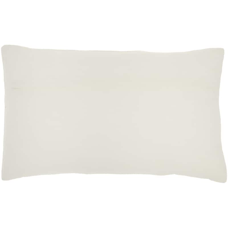 HomeRoots 12" X 20" Ivory Cotton Throw Pillow