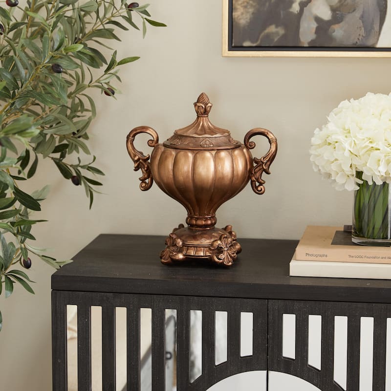 Polystone Decorative Jars - Bronze - Roche River Decor