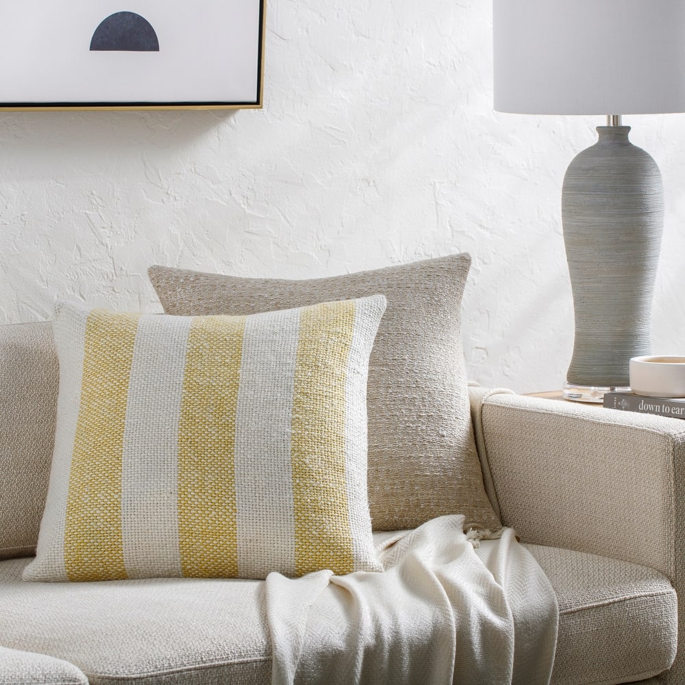 Rudy Farmhouse Stripe Accent Pillow