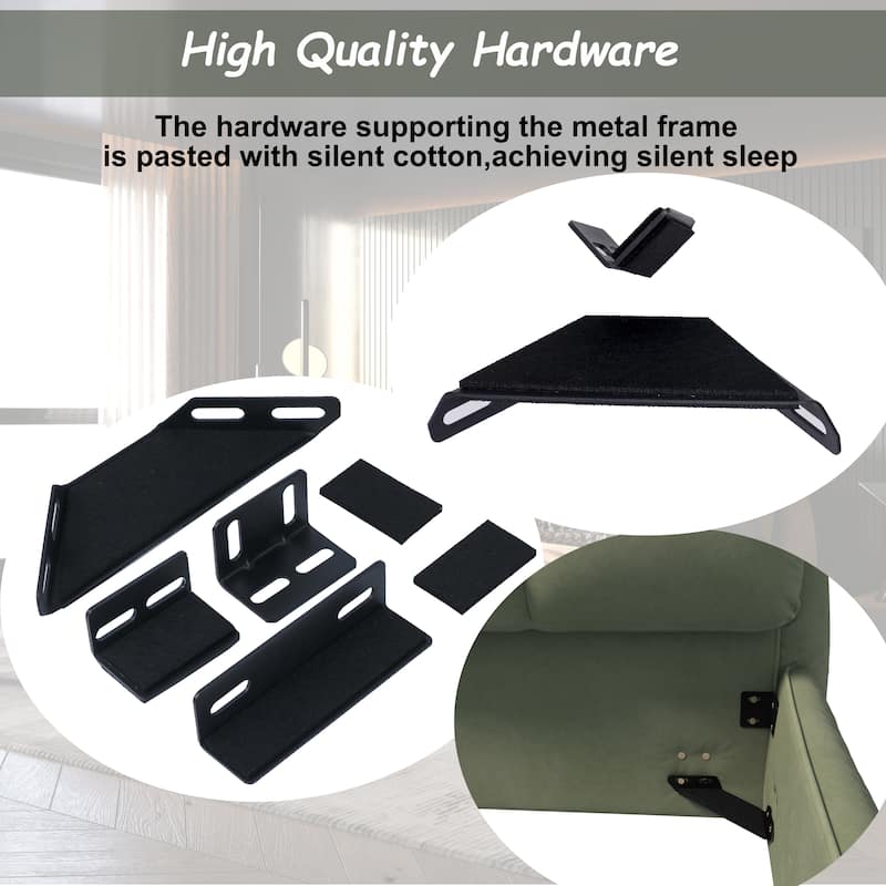 King Size Upholstered Platform Bed with Oversized Padded Backrest