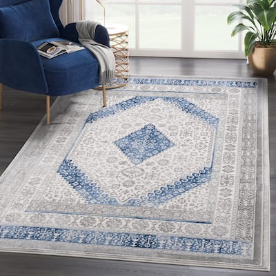 Abani Rugs Regal REG190A Cream Blue Traditional Persian Area Rug