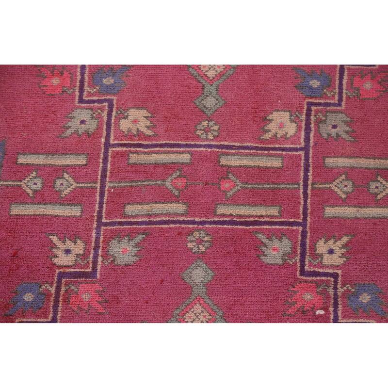 Tabriz Persian Vintage Runner Rug Handmade Wool Carpet - 4'5" x 10'9"