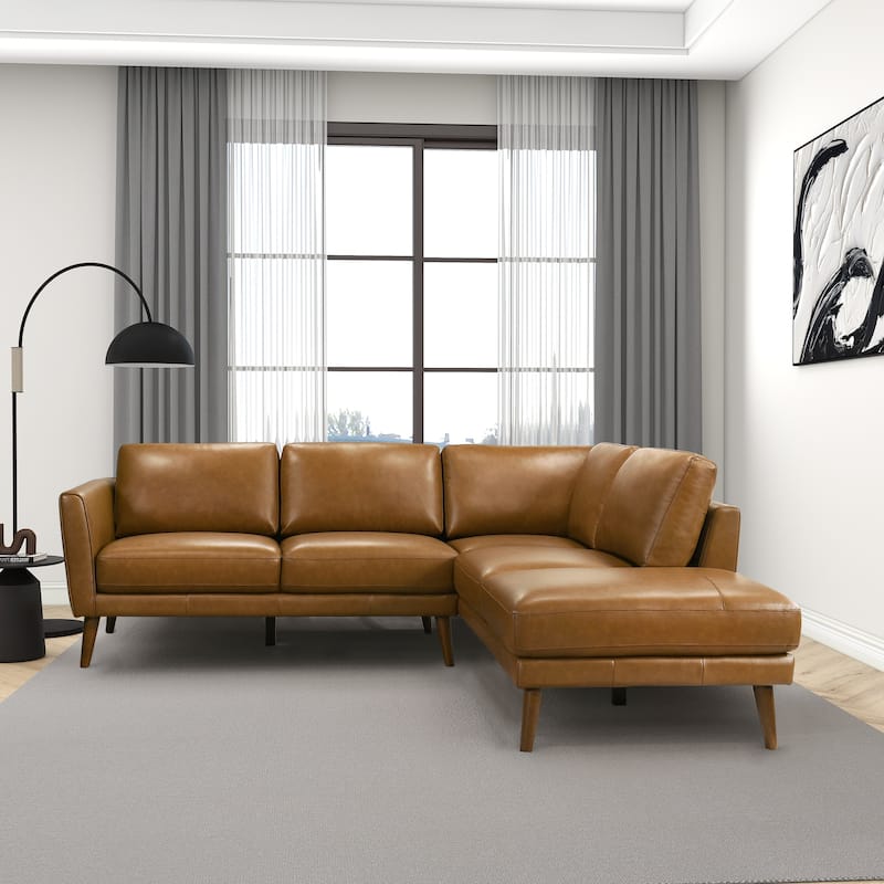 Bloom Living Room Corner Genuine Leather Sectional Sofa