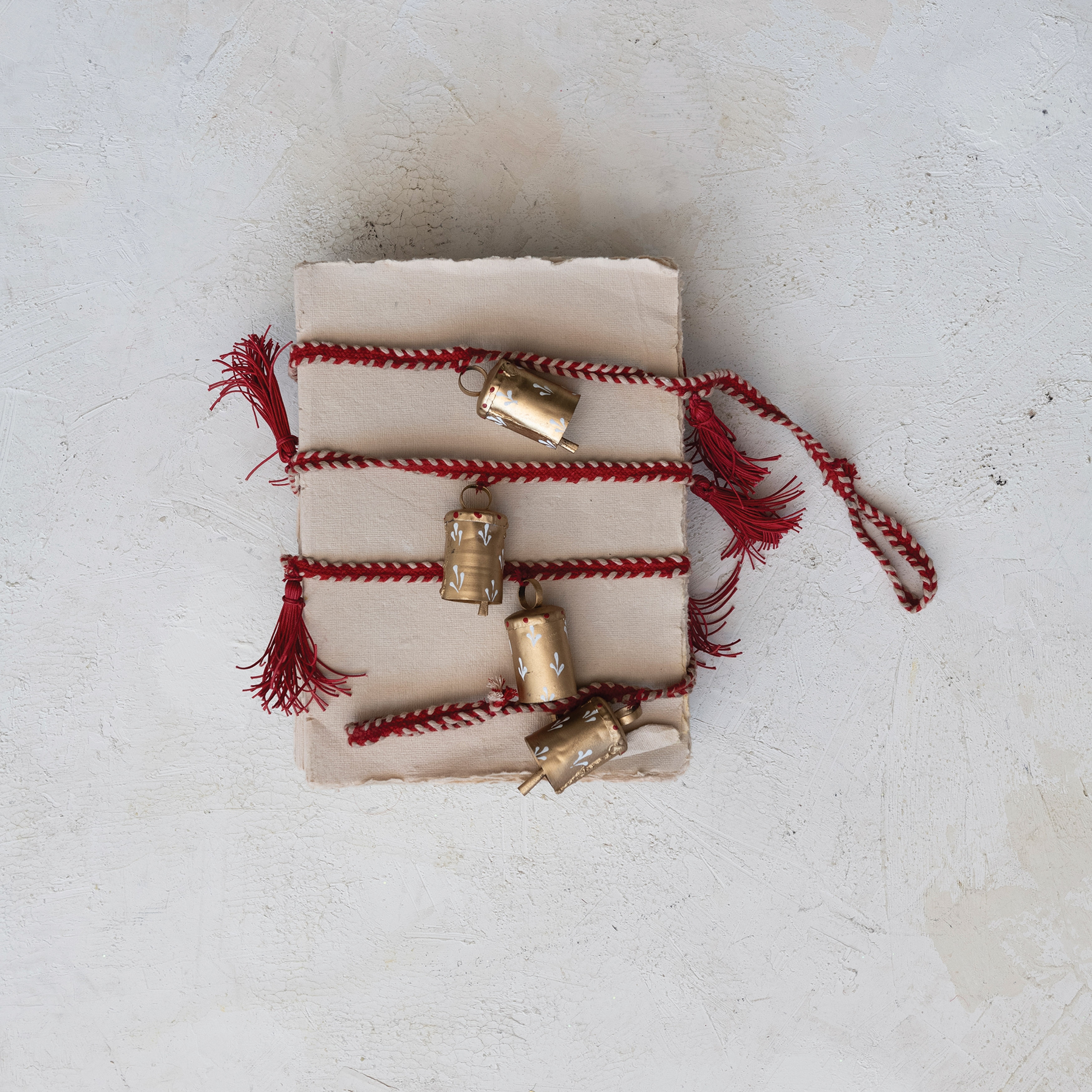 Metal Bell Garland with Pattern and Tassels